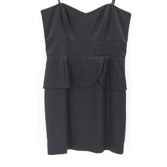Laundry by Shelli Segal Black Strapless Peplum Cocktail Dress Event Size 12‎ - Picture 1 of 12